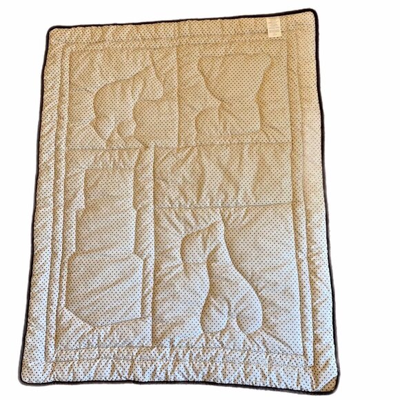 Tiddliwinks Baby Quilt Comforter Blanket Tan Cream Brown Giraffe Bear Horse - Picture 7 of 9